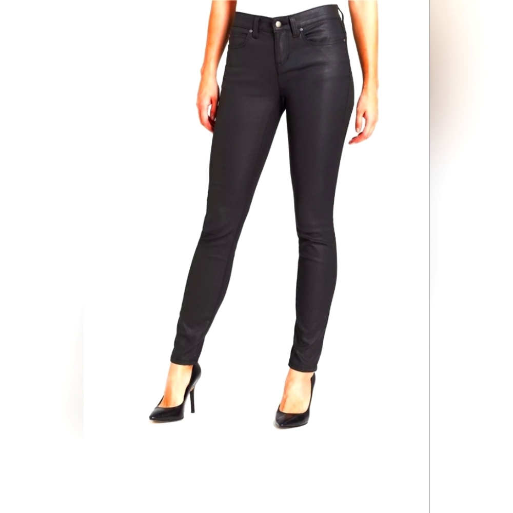 Eileen Fisher Organic Cotton Black Waxed Jeans  Pants - Stylish and Modern 14P